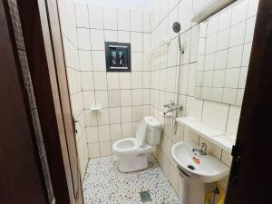 BafoussamCharmante maison cozy et conviviale的带马桶和水槽的浴室