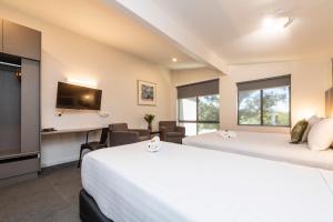 Postel nebo postele na pokoji v ubytování Fern Bay Motel