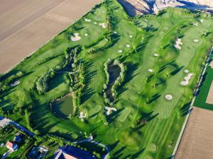 a model of a golf course on a table at Metzenhof in Kronstorf