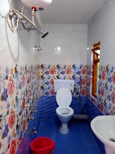 ein Bad mit einem WC und einem Waschbecken in der Unterkunft Well Spring Homestay in Kalimpong