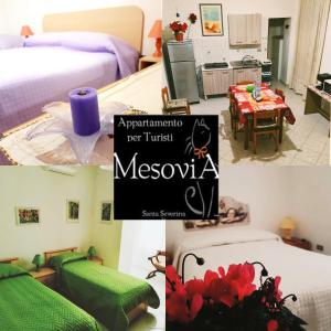 a collage of photos of a hotel room at Appartamento per Turisti Mesovia in Santa Severina