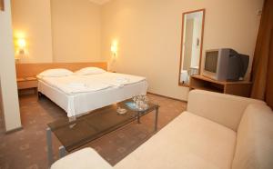 TV a/nebo společenská místnost v ubytování TOSS Hotel