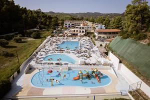 an aerial view of a resort with two pools at Atrium Hotel in Pefkochori