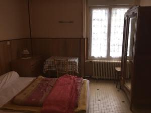 ル・モンドールにあるAppartement Mont-Dore, 2 pièces, 4 personnes - FR-1-415-34のベッドルーム1室(ベッド1台、テーブル、窓付)