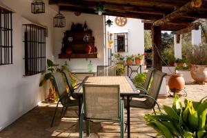 Patio lub wspólna przestrzeń na świeżym powietrzu w obiekcie La Mejorana Refugio andaluz con piscina entre olivos