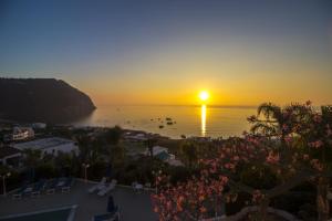 a view of the sunset from the resort at Hotel Capizzo in Ischia