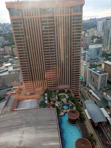 a view of a large building in a city at Fantastic appartment at times square Kuala Lumpur in Kuala Lumpur