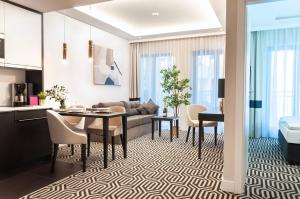 Posedenie v ubytovaní VacationClub - Baltic Park Fort Apartament G.205