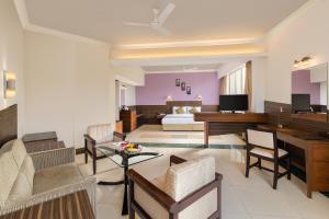 Posezení v ubytování Sangam Hotel, Thanjavur