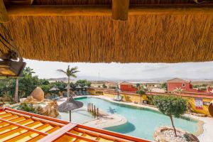 a view of a swimming pool from a resort at Desert Springs Resort in Vera