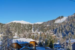 a lodge in the mountains covered in snow at FeWo Nocky in Turracher Hohe