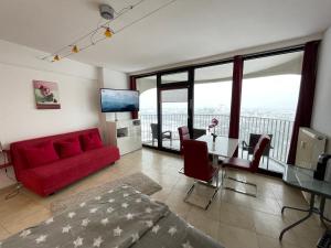 TV a/nebo společenská místnost v ubytování Hotelturm