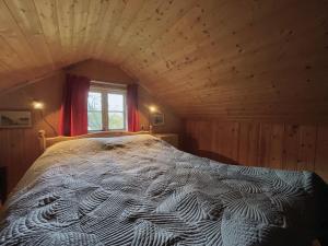 Postel nebo postele na pokoji v ubytování Cabin with charm in Lofoten