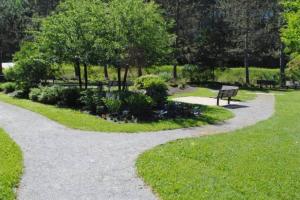 A garden outside Condo entier, fully equiped pool and Spa only in summer