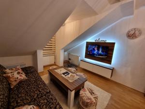 Una televisión o centro de entretenimiento en Apartments Kokotovic