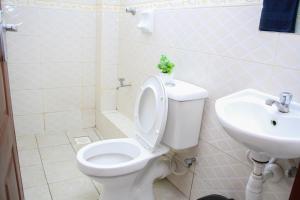 a bathroom with a toilet and a sink at NIKO HOMES in Mombasa