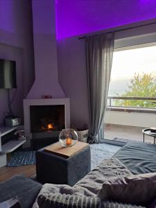 Posezení v ubytování Vrachos Suites