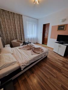 Postel nebo postele na pokoji v ubytování Hotel Marasesti