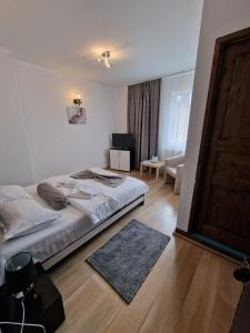 Postel nebo postele na pokoji v ubytování Hotel Marasesti