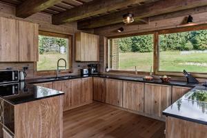 Kuchyň nebo kuchyňský kout v ubytování Chalet Dúška
