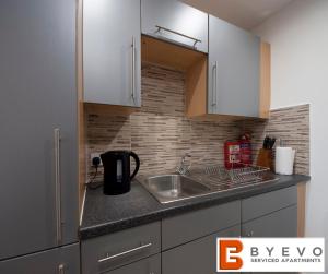 ByEvo 6 Brabloch - perfect for contractors - Close to GLAにあるキッチンまたは簡易キッチン