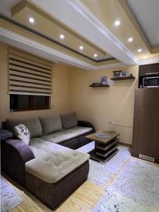 - un salon avec un canapé et une table dans l'établissement Apartment Elvir, à Kopaonik