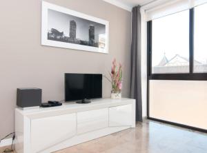 TV a/nebo společenská místnost v ubytování Picasso Suites
