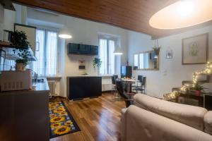 TV a/nebo společenská místnost v ubytování Loft in Testaccio