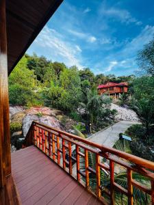 a view from the deck of a house at Mountain House Phú Quốc in Phu Quoc