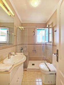 アリカンテにあるPlaya Postiguet Penthouse by NRASのバスルーム(洗面台、トイレ、シャワー付)