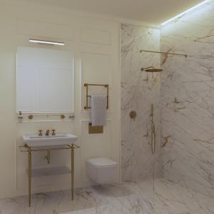 a bathroom with a sink and a toilet and a shower at Hotel La Gemma in Florence