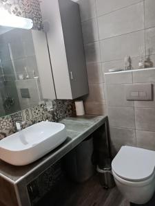 Koupelna v ubytování Giorgos studio Trikala