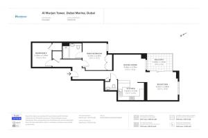 Půdorys ubytování Al Murjan, Marina - Trendy One Bedroom