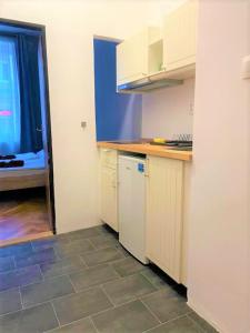 Η κουζίνα ή μικρή κουζίνα στο GLOBE Hostel Prague ADULTS ONLY