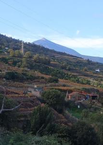 サンタ・ウルスラにあるFinca rural Tenerife Relax And Enjoyの山を背景に見える丘