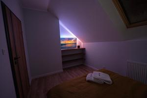 Posteľ alebo postele v izbe v ubytovaní Apartament w Cieplicach Panorama