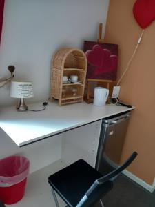 Eldhús eða eldhúskrókur á B&B Aalsters genot