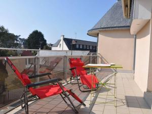 Μπαλκόνι ή βεράντα στο Superbe duplex au centre de Trégastel avec WiFi et garage privé - FR-1-368-52