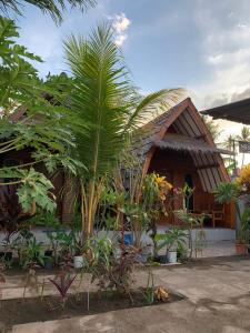 a house with a bunch of plants in front of it at Mirna Homestay in Gili Islands