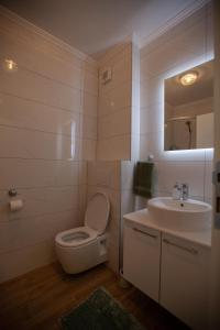 a bathroom with a toilet and a sink at Apartman Iskra in Trebinje