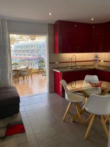 A seating area at Relax and enjoy with a view of El Teide and sea
