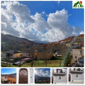 un collage de photos d'une ville avec un ciel dans l'établissement Casa Massa, à San Giovanni