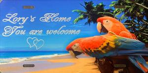 two parrots sitting on the beach with the words tops home for are welcome at Bari Lory’s Home in Bari
