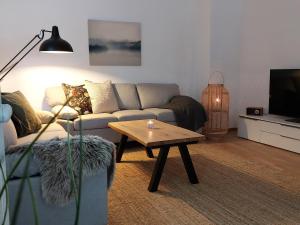 TV/trung tâm giải trí tại Ferienwohnung Wiesengrund 2