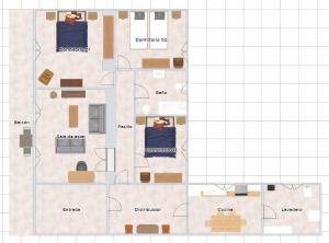 Půdorys ubytování El Rancho Grande - Apartamento