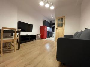 Televízia a/alebo spoločenská miestnosť v ubytovaní BISCHOFSBERG Gdańsk City Center Apartments