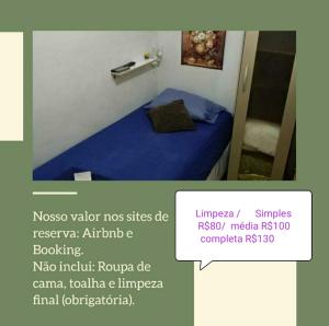 a small bedroom with a bed in a room at Ap. do LeoSan in João Pessoa