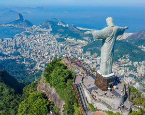 Ptičja perspektiva nastanitve Studio em Copacabana, 100m do mar