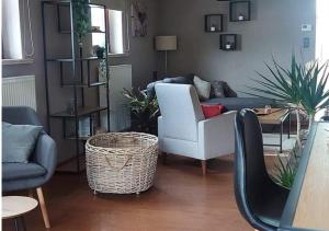 Χώρος καθιστικού στο Vakantiewoning - ‘t Ouwershuys