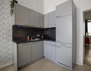 Kuchyňa alebo kuchynka v ubytovaní easy flat Augarten